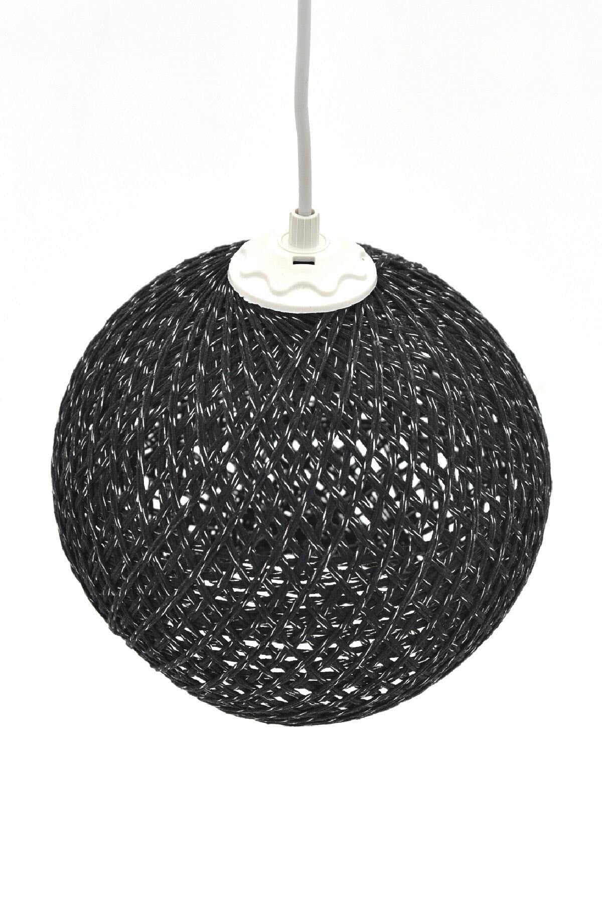 Balle Black Pendant Lamp Ball Chandelier White Cable