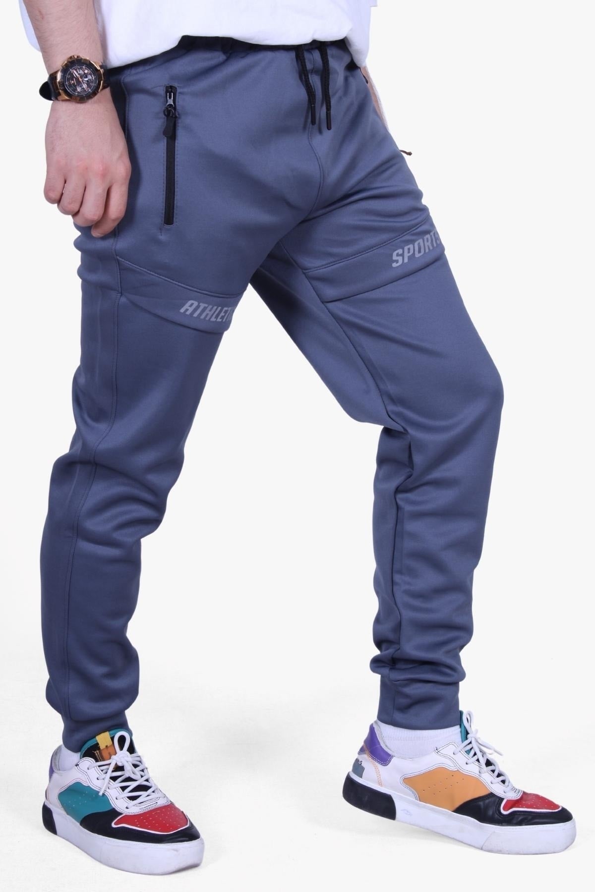 Sml-Xl-Xxl Slim Fit Printed Scuba Men'S Sweatpants