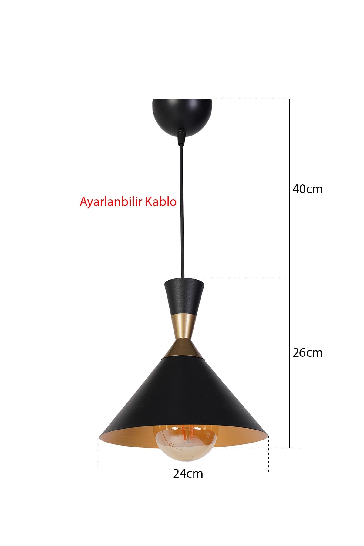 Voile Pendant Lamp Chandelier Black