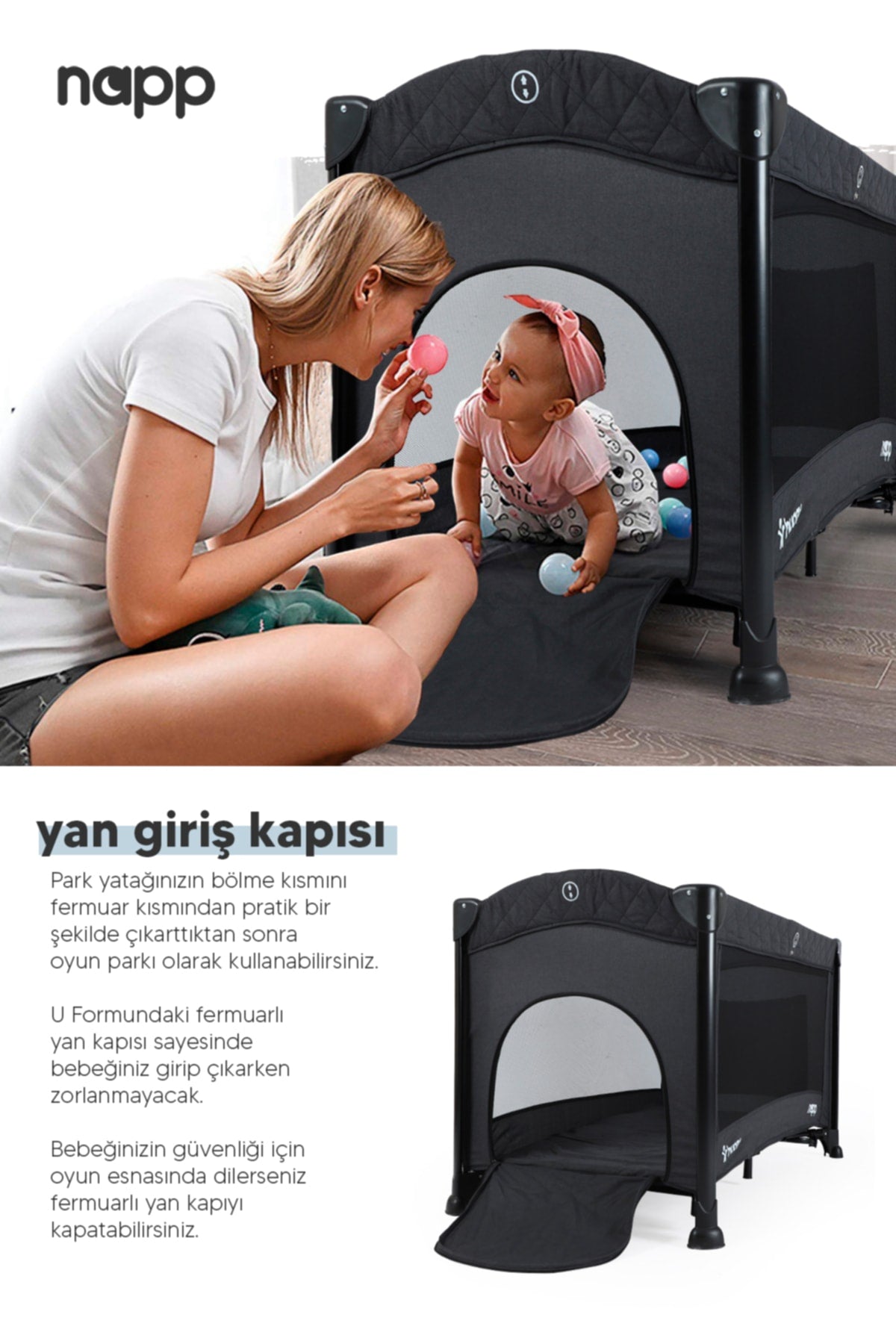 Napp 8 In 1 Anne Yani Park Bed Playpen And Bed