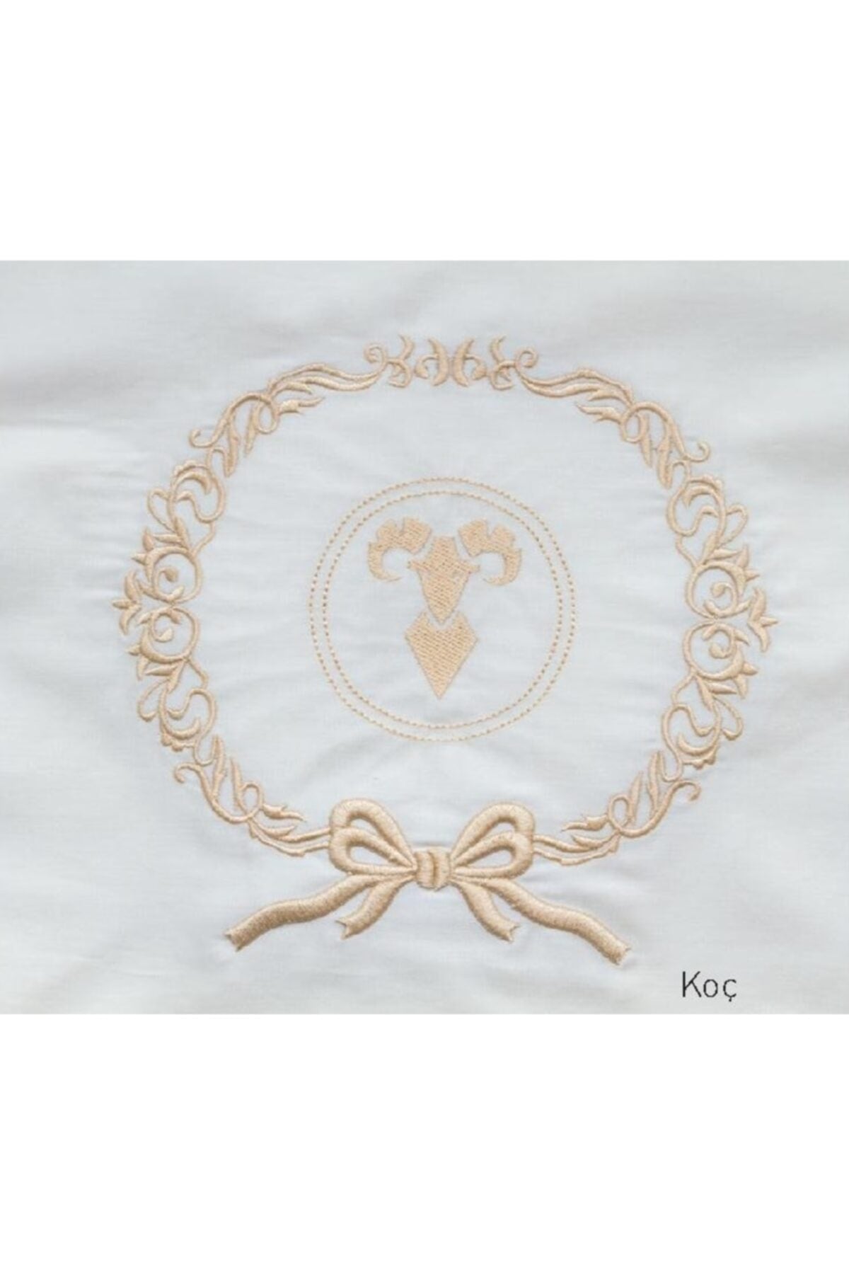 Zodiac Embroidery Cotton Satin Baby Duvet Cover Set - Aries