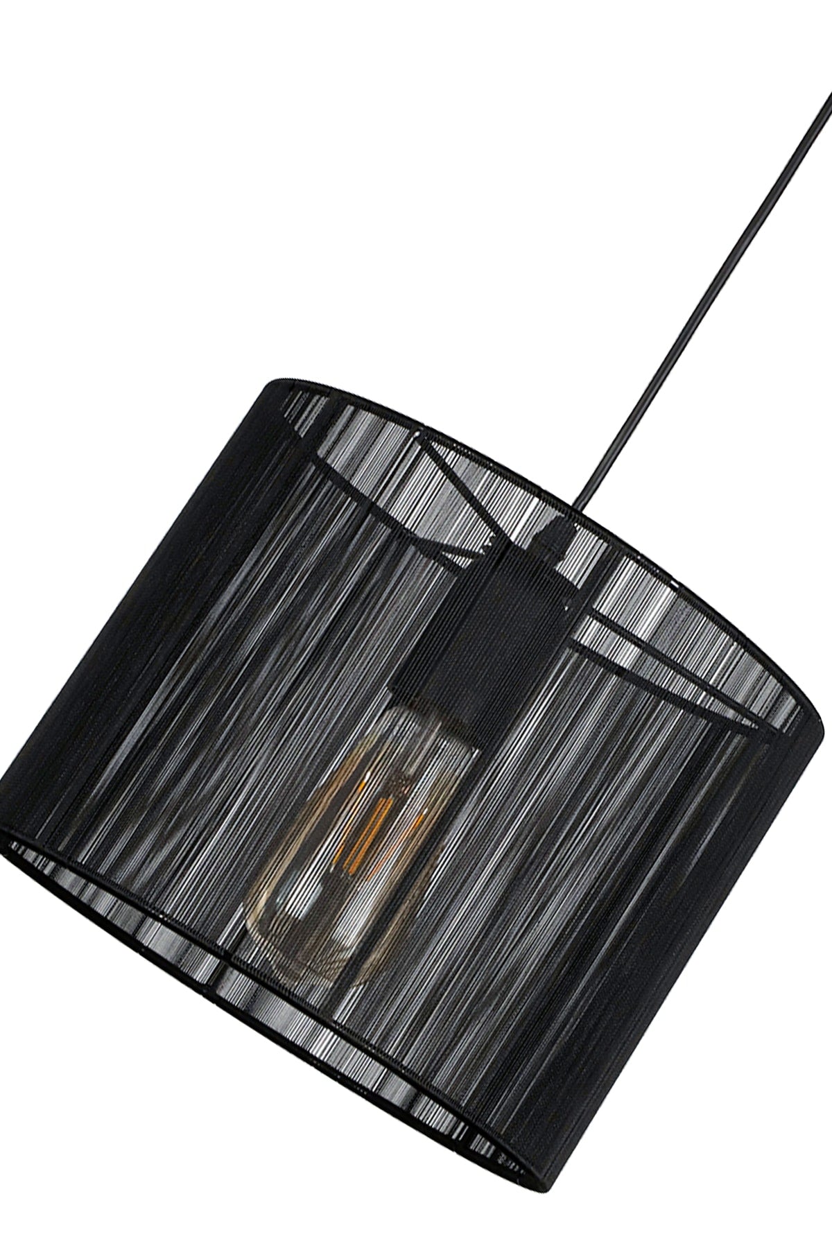 Pierro Black Wrapped Chandelier Round