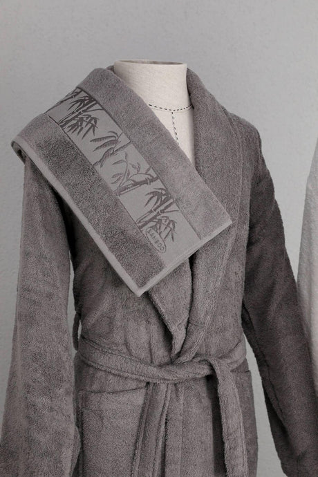 Nurpak Bamboo Family Bathrobe Set - Ecru - Anthracite - Swordslife