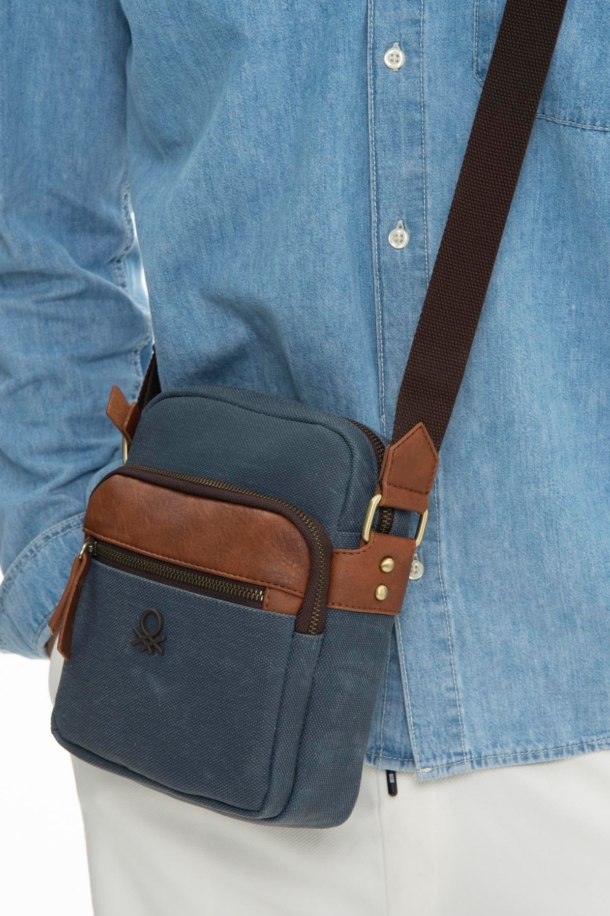 Benetton Men'S Crossbody Bag Navy Bnt1013