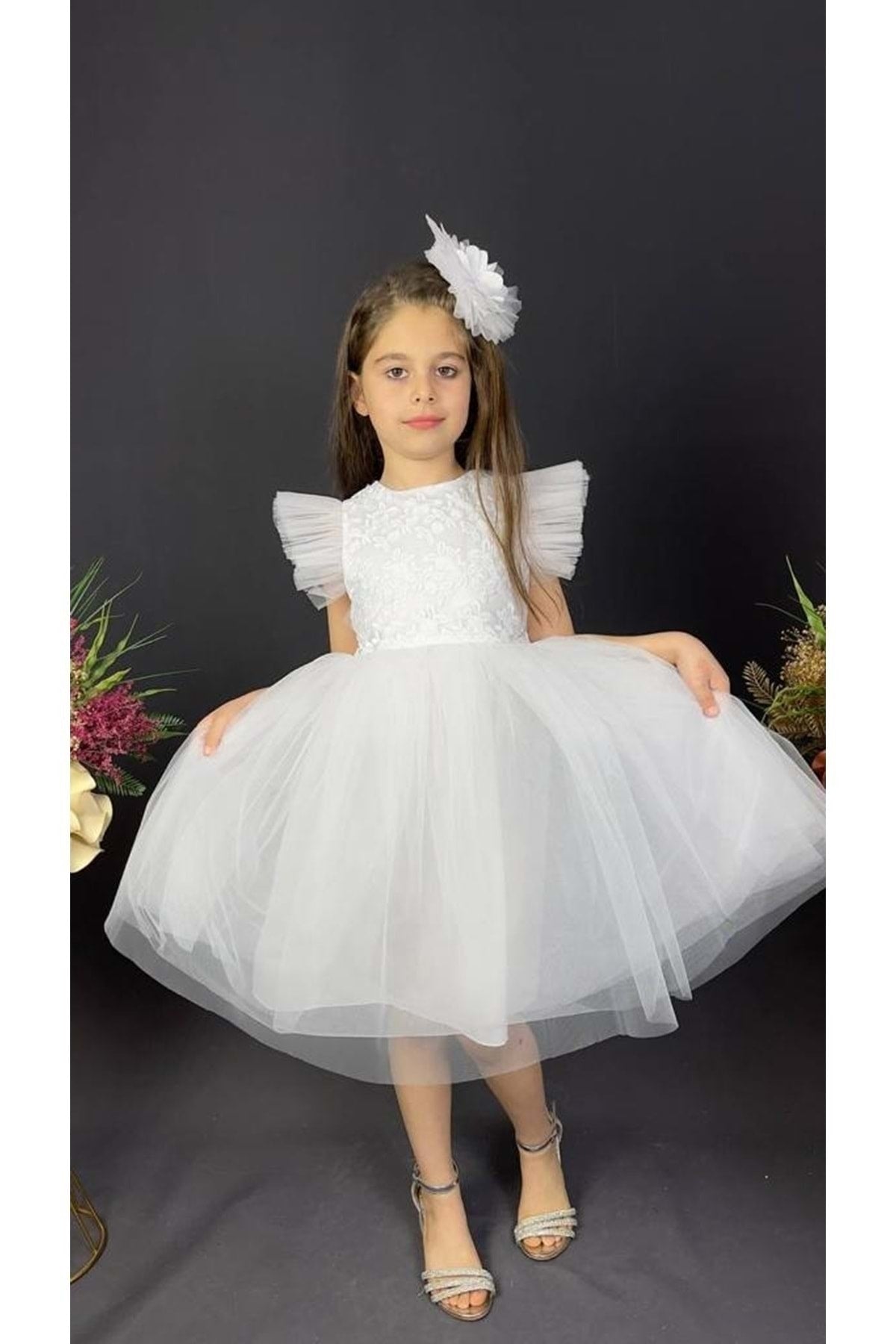 Girl Princess Dress Mnk0531 White
