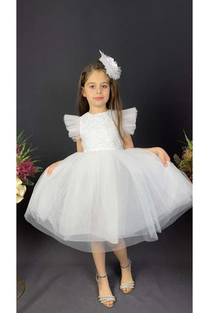 Girl Princess Dress Mnk0531 White