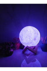 3d Moon Lamp Rechargeable Controlled RGB 16 Colors - Swordslife