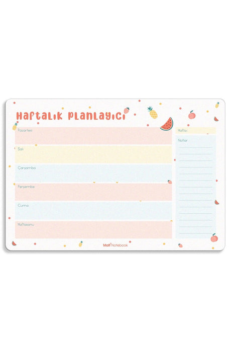 3 Pcs Desktop Planner Set Fruit