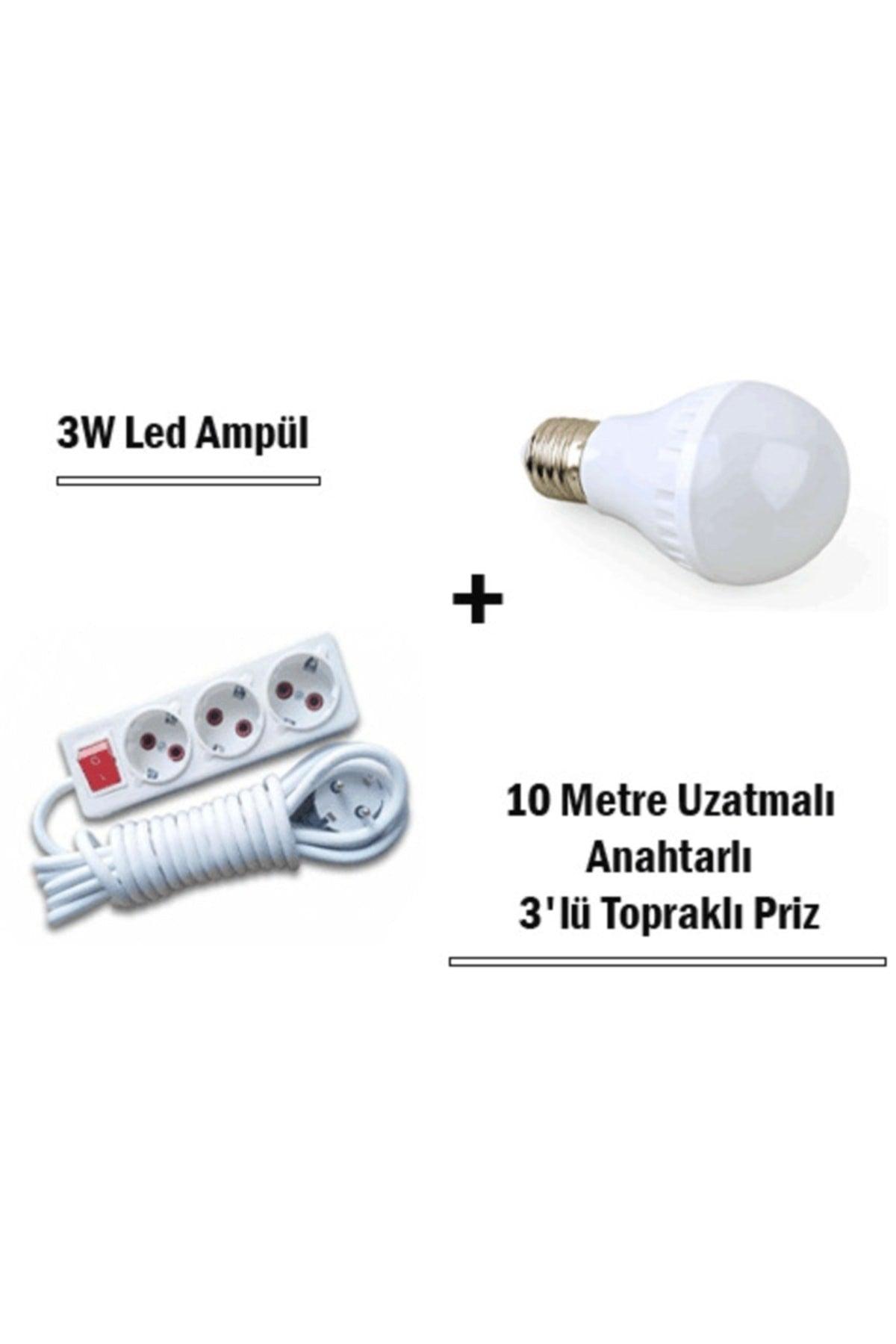 3w Led Bulb + 10 Meter Extension Switch