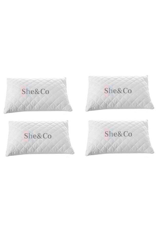 4 Pieces Quilted Zippered Pillow Protector Mattress 50x70 Cm - Swordslife