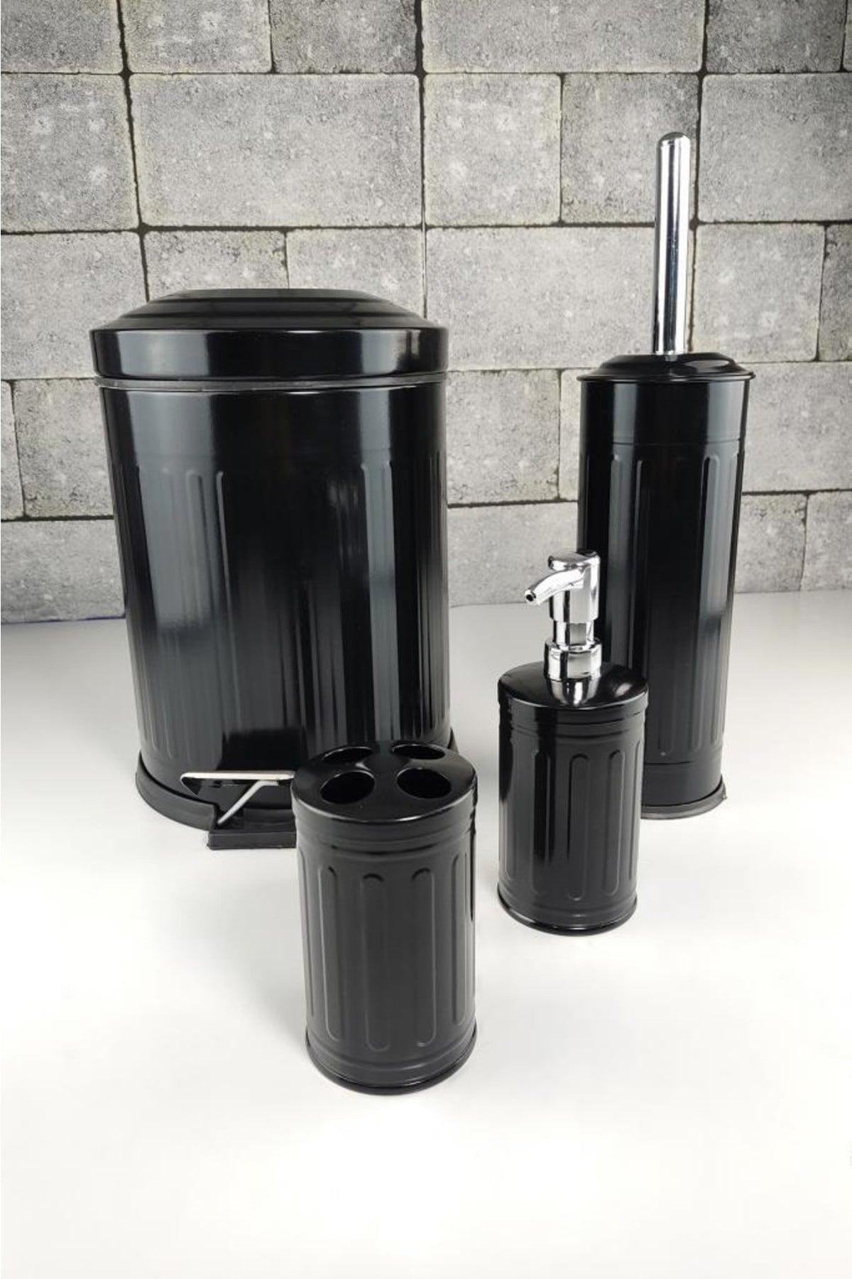 4 Pcs Bath Set Black - Ef14405-s