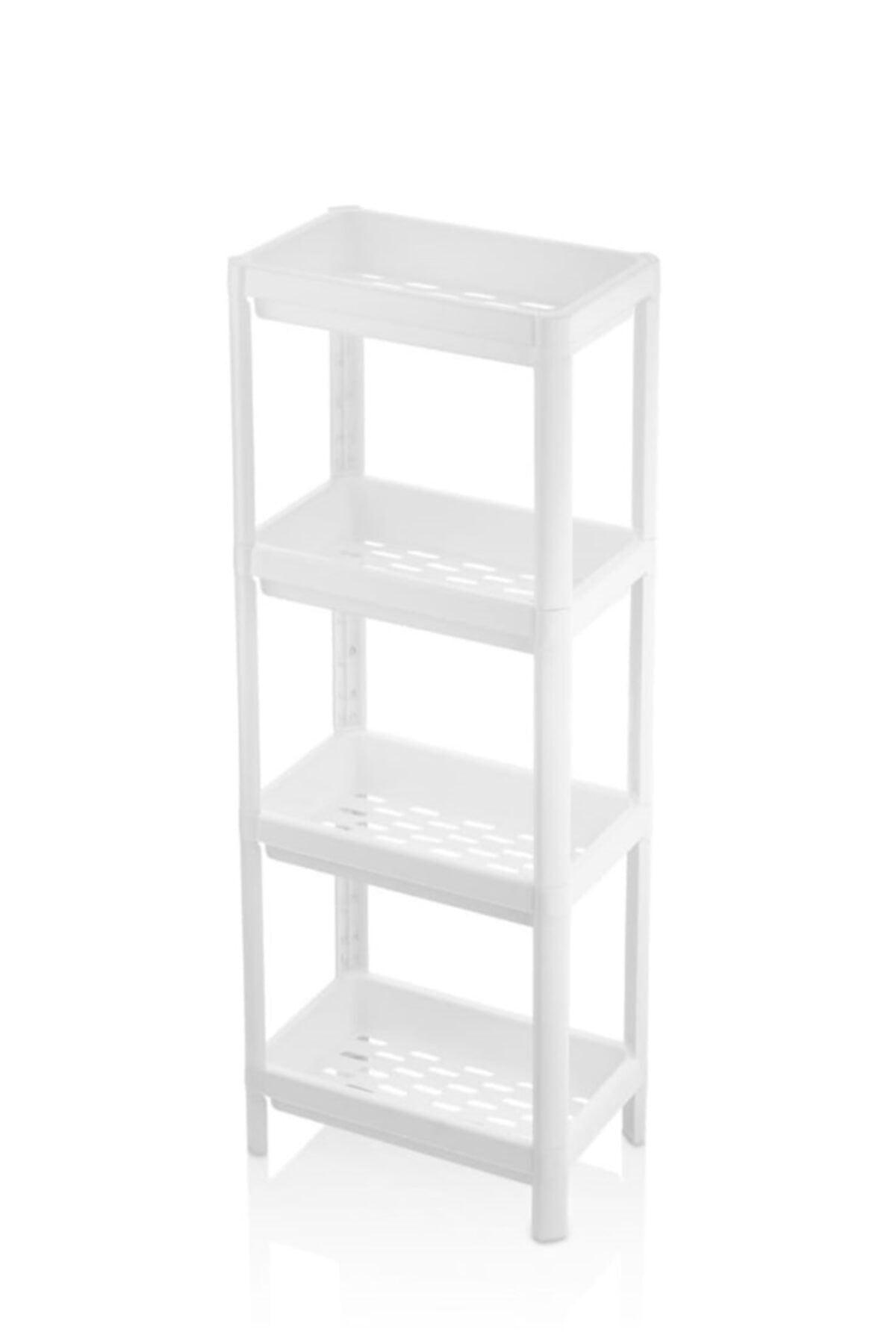 4 Tiers Organized Organizer Shelving Unit White