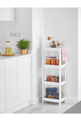 4 Tiers Organized Organizer Shelving Unit White