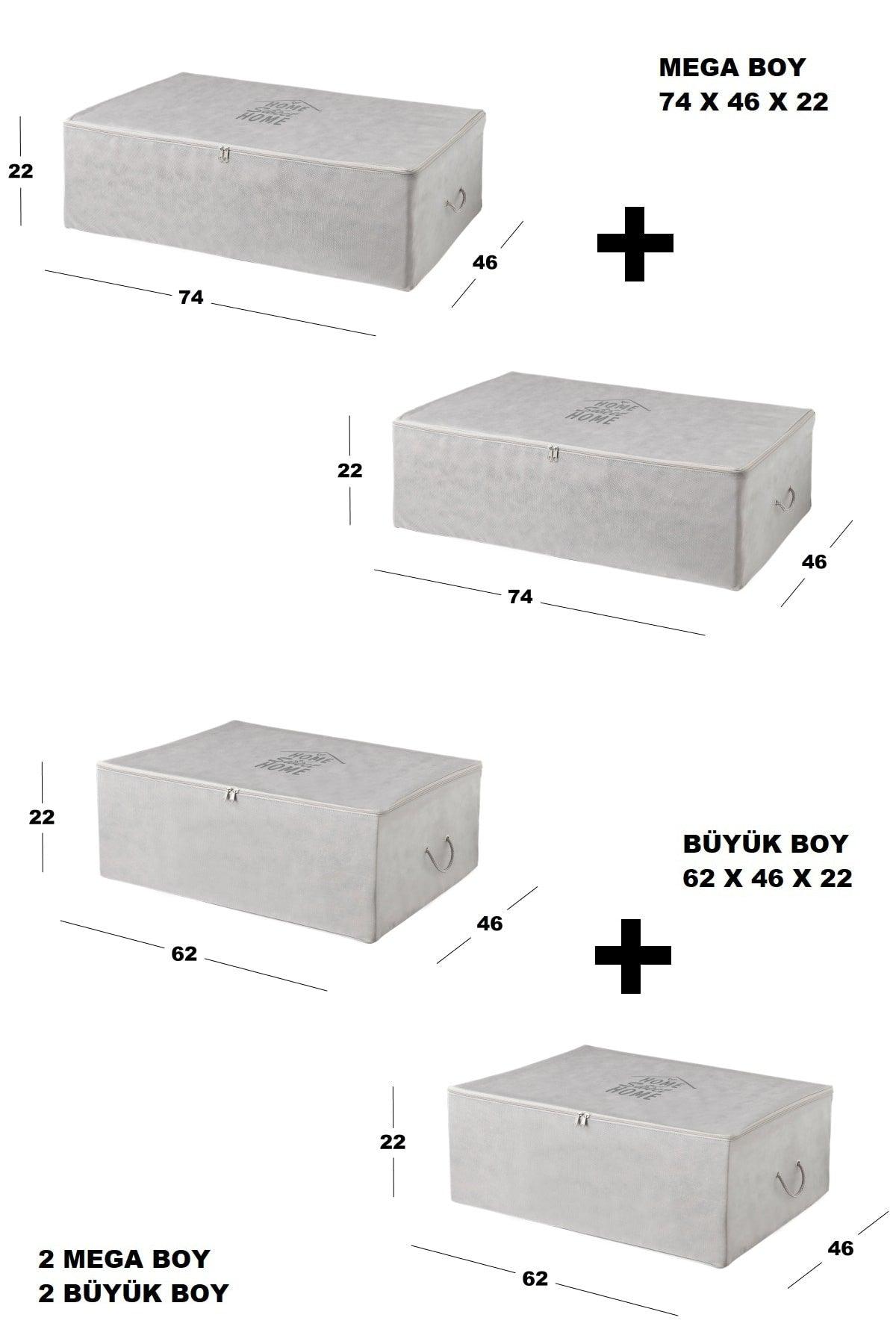 4 Pcs - 2 Mega And 2 Large Gray Color Bases