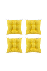 4-Piece Combination Pofidik Square Chair Cushion 40 X 40 Cm Yellow - Swordslife