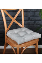 4 Pcs Lux Pofidik Gray Chair Cushion Special Stitched Laced 40x40cm - Swordslife