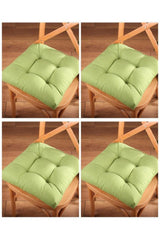 4 Pcs Lux Pofidik Green Chair Cushion Special Stitched Laced 40x40cm - Swordslife