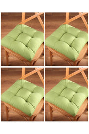 4 Pcs Lux Pofidik Green Chair Cushion Special Stitched Laced 40x40cm - Swordslife