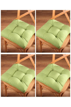 4 Pcs Lux Pofidik Green Chair Cushion Special Stitched Laced 40x40cm - Swordslife