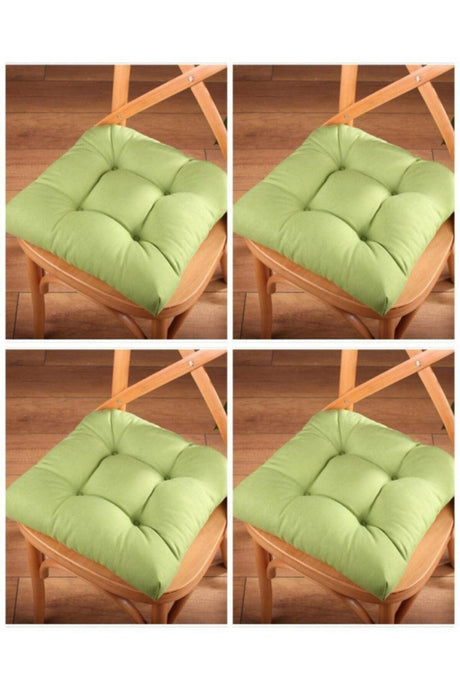 4 Pcs Lux Pofidik Green Chair Cushion Special Stitched Laced 40x40cm - Swordslife