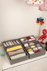 Set of 4 Gray Drawer Organizer Organizer