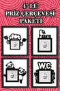 4-Piece Socket Frame Whole House Package Black Laser Cut Decoration Product - Swordslife