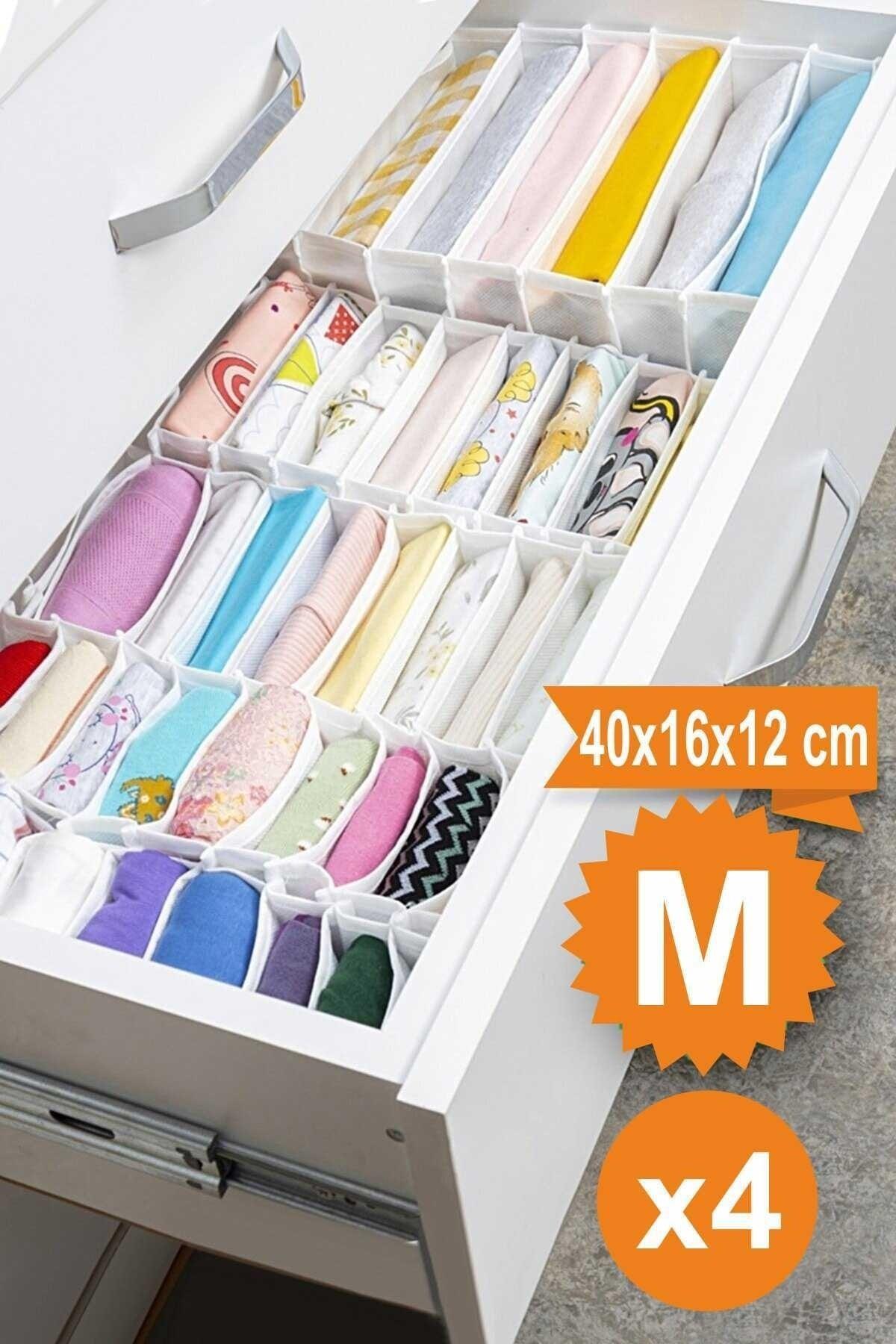 4 Pieces Medium Drawer Accordion Organizer-16x43x14 Cm* 4 Pieces.. - Swordslife