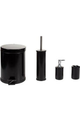 4 Pcs Bathroom Set Black - Swordslife