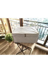 4 Pieces - Multi-Purpose (Laundry-storage-organization etc.) Storage Bag with Lid, Box Mega 60x40x30 - Brown - Swordslife