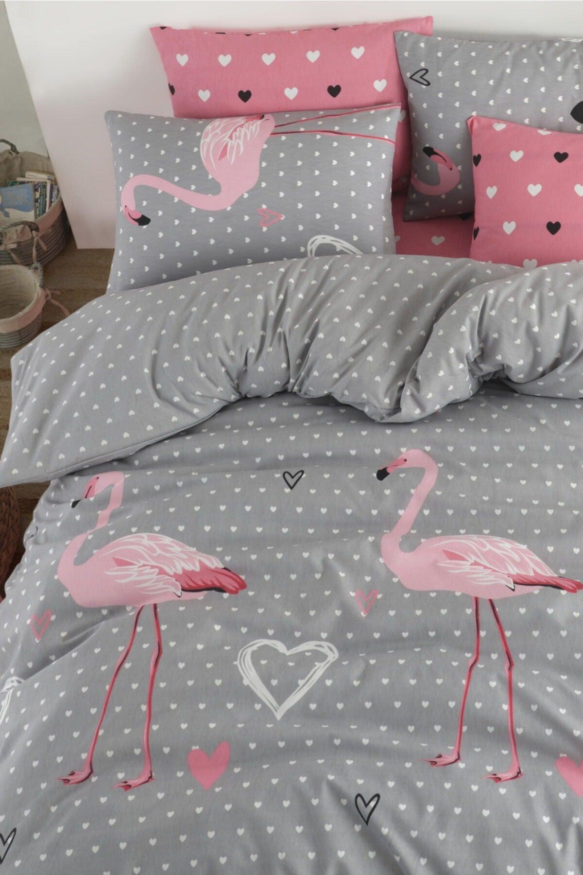 4 Pillow Double Duvet Cover Set Flamingo - Swordslife