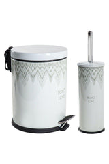 453-c 2 Metal Bathroom Set Cream - Swordslife