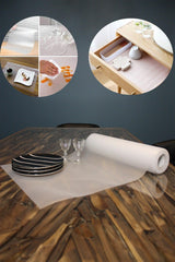 45cmx10 Meters Transparent Straw Pattern Shelf Cover Cabinet And Drawer Non-Slip Non-Slip Cover - Swordslife