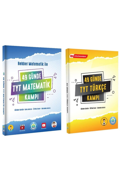 Tyt Guide Mathematics Camp in 49 Days And Tyt Turkish Camp in 49 Days Set of 2 - Swordslife