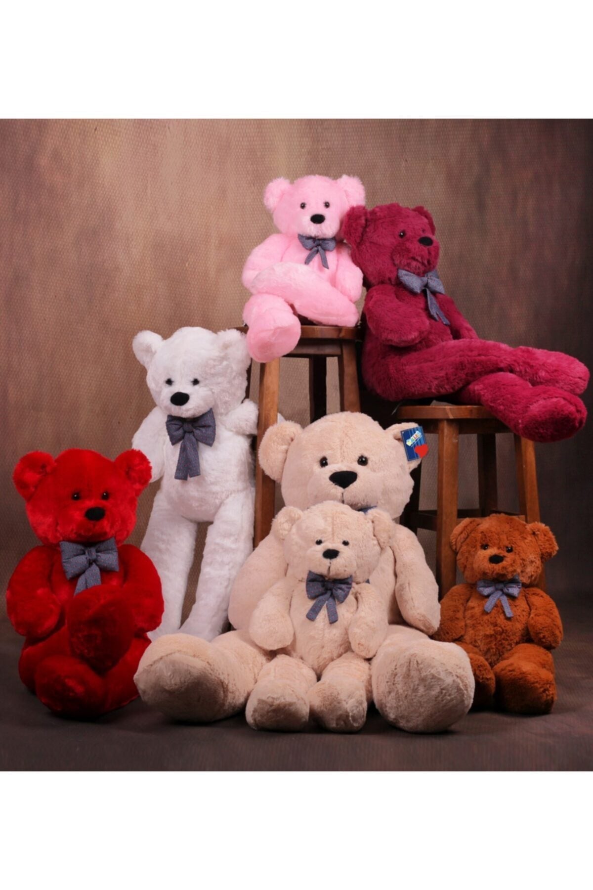 Toy 80 Cm Big Teddy Teddy With Bow Tie Pink