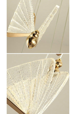 Elegance Modern Butterfly Design Pendant Lamp Led Chandelier With Large Size Ceiling Spotlight Great Visual