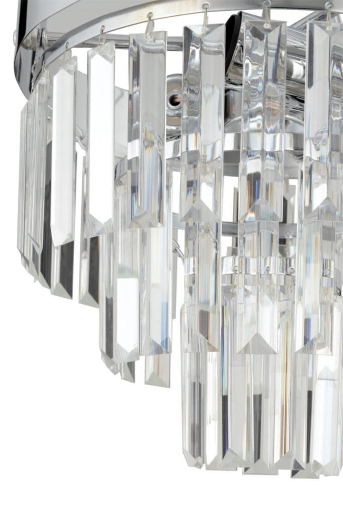 Linda 30' Silver Luxury Crystal Stone Chandelier