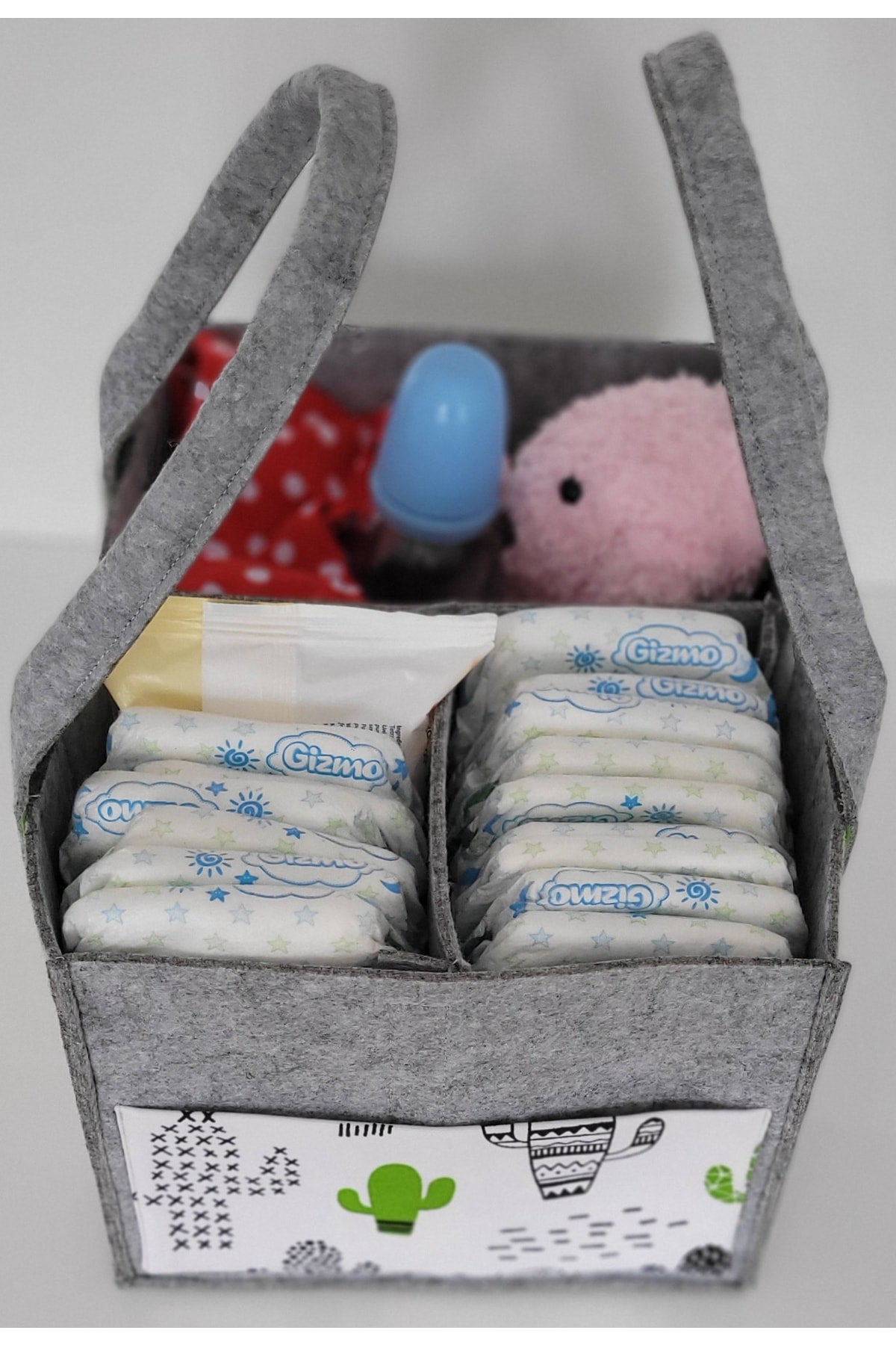 Handmade Multi-Purpose Felt Mother Baby Care And Organizer Bag Functional Organizer With Lid