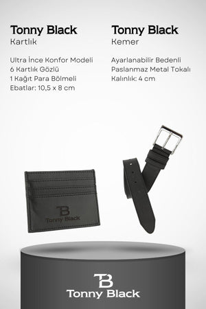 Original Men'S 5 Pieces Luxury Series Leather Belt Wallet Card Holder Cufflinks Perfume Set With Gift Box