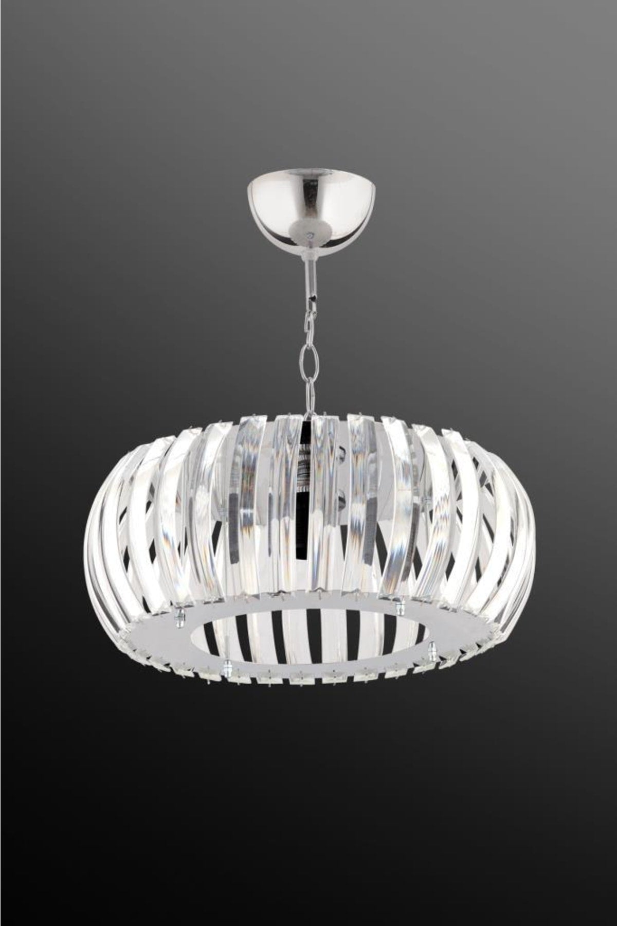 Venus Silver 25 Cm Plumbing Crystal Stone Chandelier