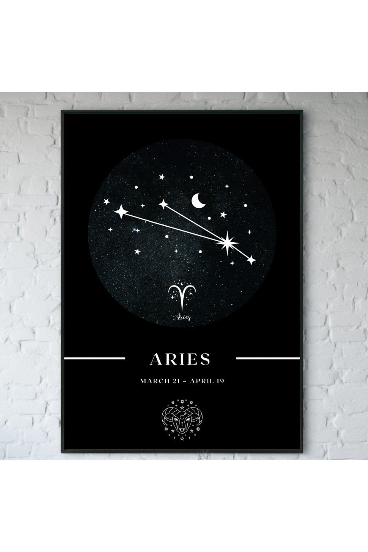 Aries Aries Zodiac Constellation Chart Astrology Horoscope Symbol 34x44cm - Swordslife