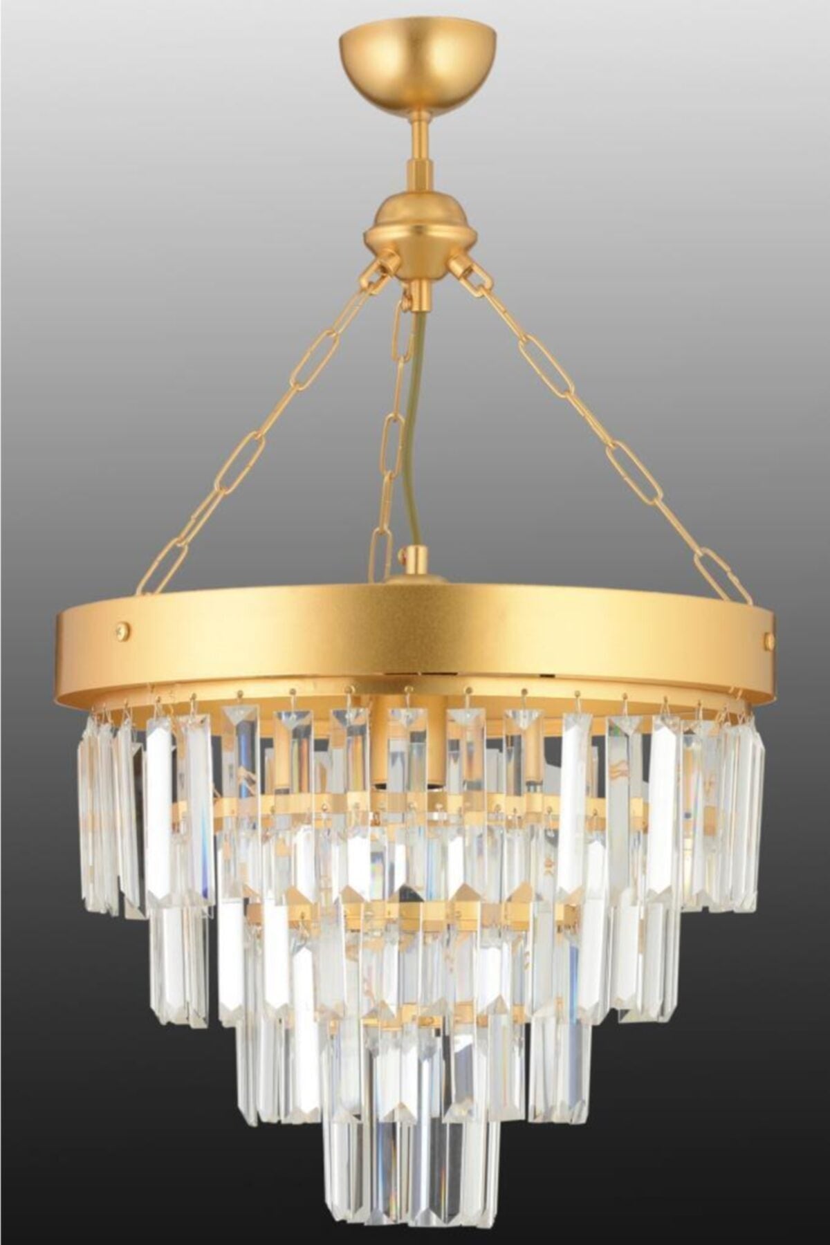 Linda 40' Gold Luxury Crystal Stone Chandelier