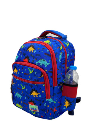 Dinosaur Patterned Baby Boy Backpack Primary School Bag With Food And Pencil Holder