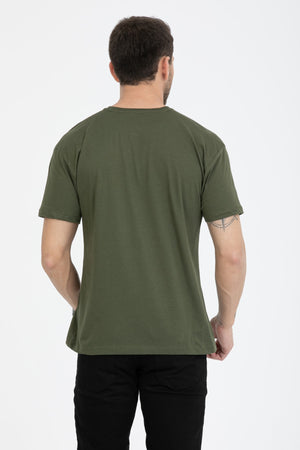 Men'S Printed T-Shirt Regular Fit Khaki