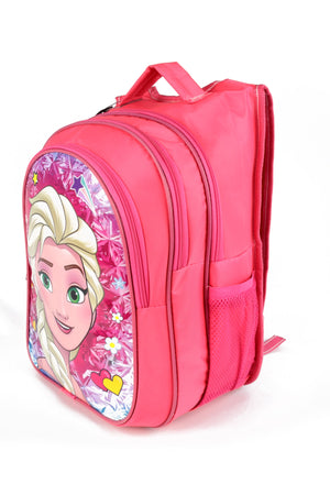 Middle School Primary School Bag And Lunch Box 3 Pockets Pad Elsa Head Pink