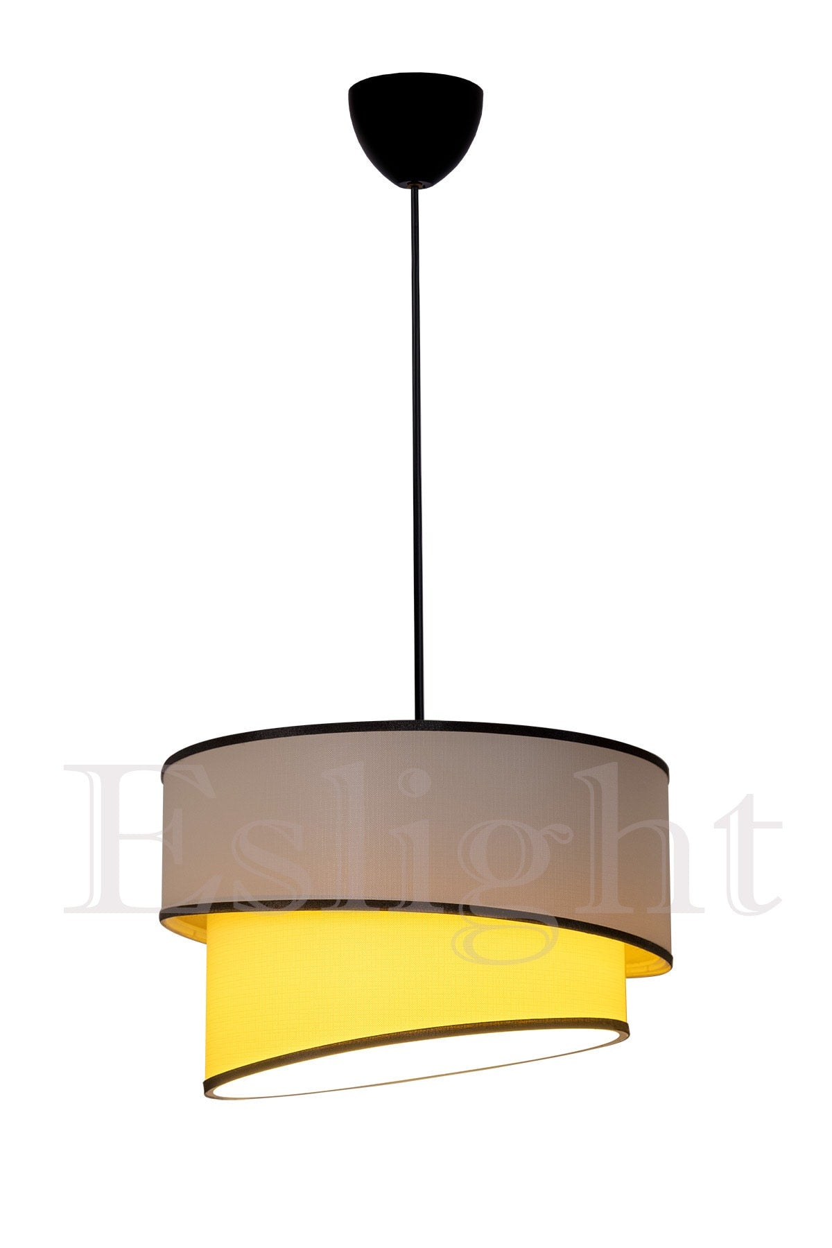 Ruzgar Modern Single Pendant Lamp Chandelier Cream-Black E101