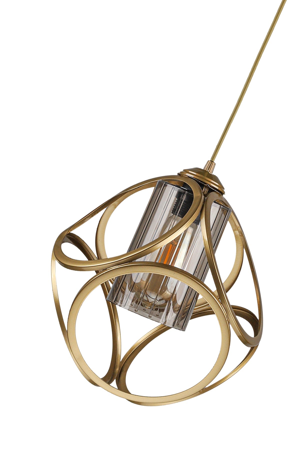 Aydın Single Chandelier Antique Smoked Acrylic