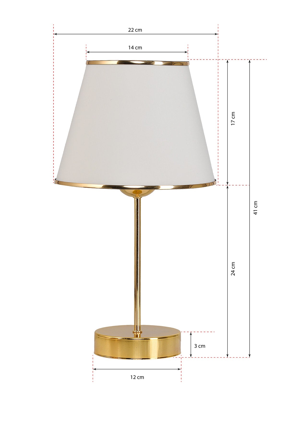 Rüzgar Pasta Single Pendant Lamp Chandelier and Gold Lampshade Set Cream