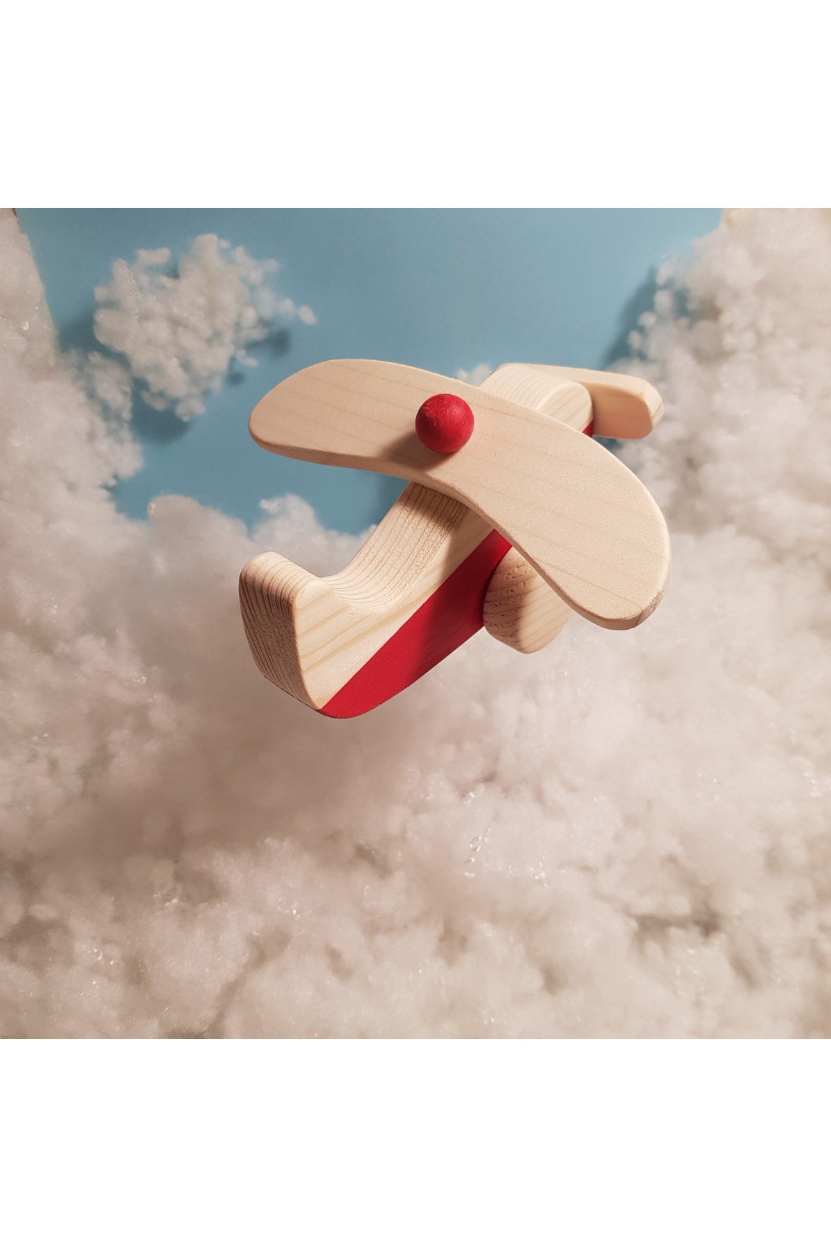 Handmade Wooden Toy Airplane, Educational, Creative, Vintage And Natural And Safe Wooden Baby Toy