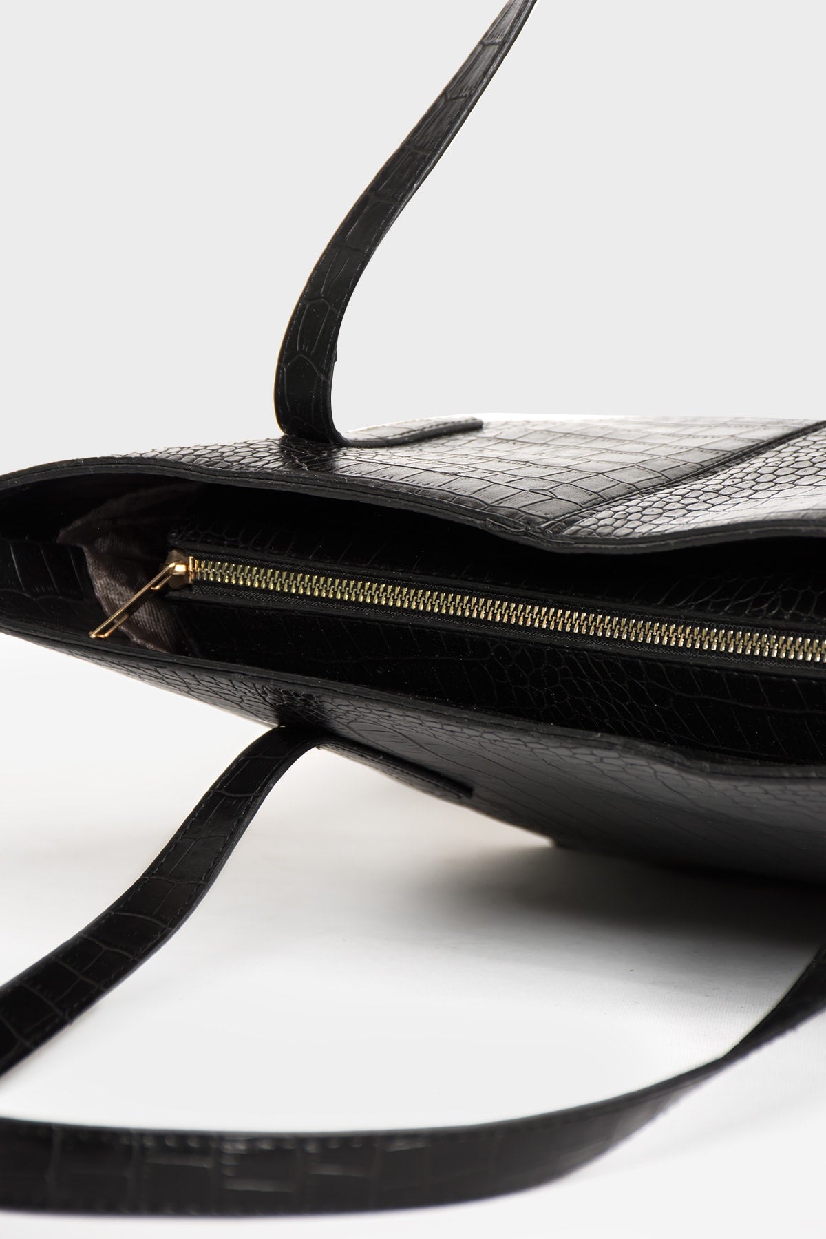 Women'S Crocodile Pattern 2-Sleeve Zippered Large Size Bag Shoulder Bag, Clutch Bag, Laptop Bag