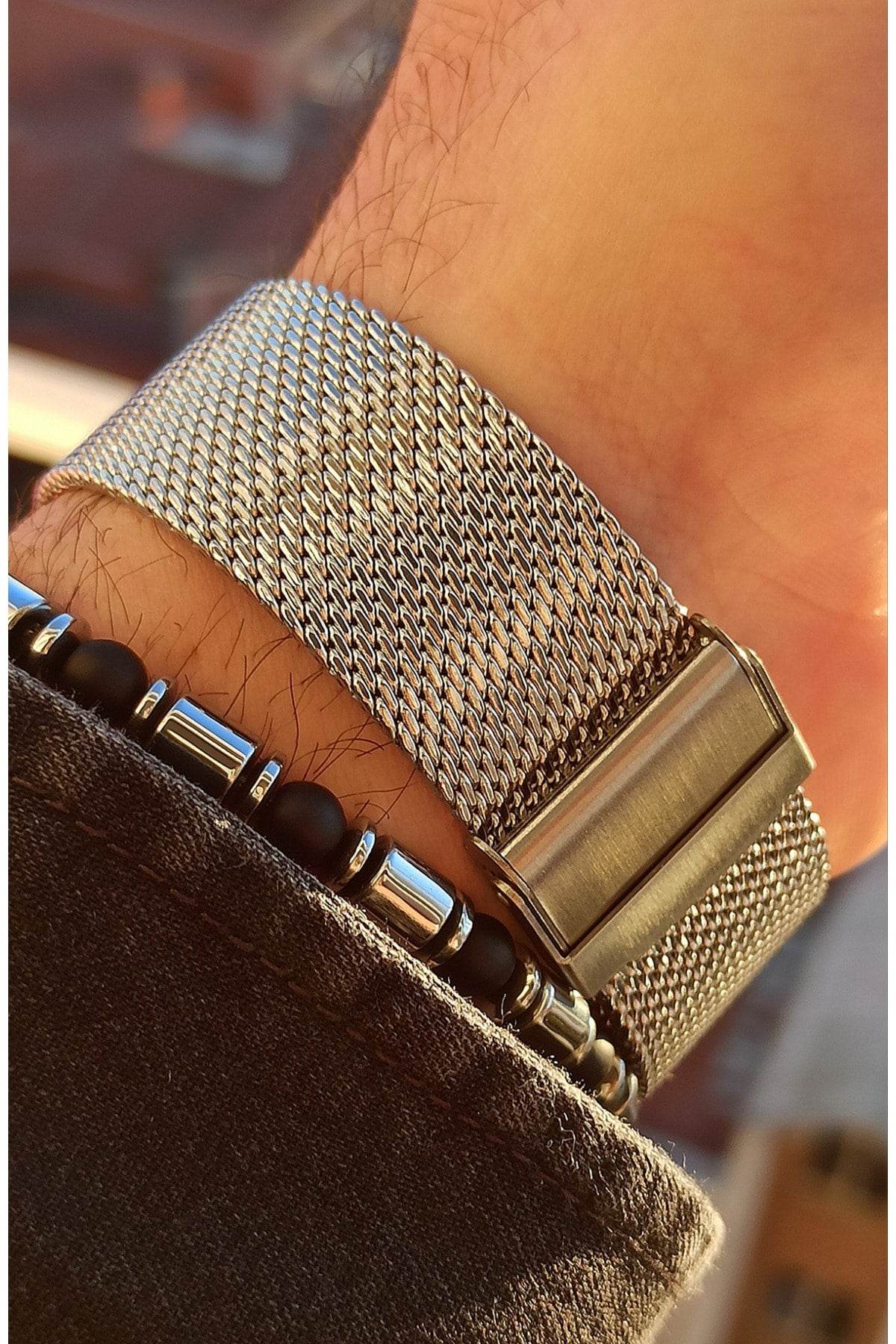 Chronograph Functions Active Silver Men'S Wristwatch+Bracelet